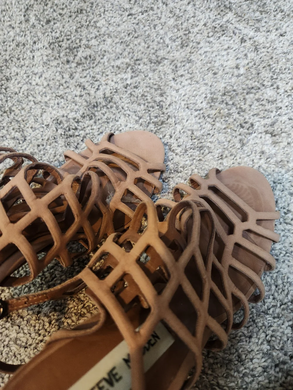 Steve Madden Blush Cage Strappy Heels